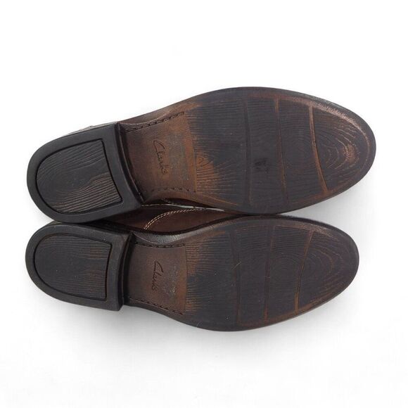 Clarks Collection Delsin Wingtip Brogue Oxfords Brown 26105827 Men's 8M - Picture 8 of 11